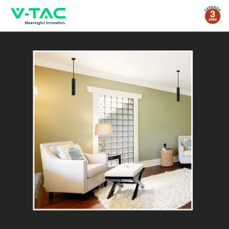 V-Tac VT-976 Lampadario e Portalampada Per GU10 in Alluminio Nero