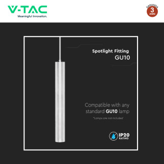 V-Tac VT-976 Lampadario con Portalampada Per GU10 Bianco