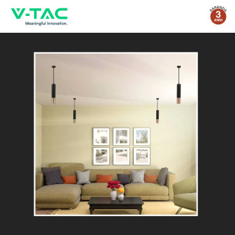 Lampadario in Alluminio Nero e Oro V-Tac VT-977