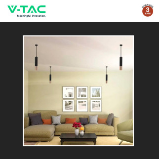 Lampadario in Alluminio Nero e Oro V-Tac VT-977