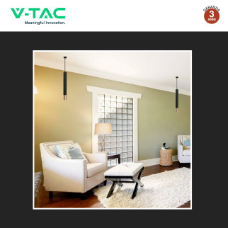 Lampadario a Sospensione in Alluminio Nero e Oro VT-977 V-Tac