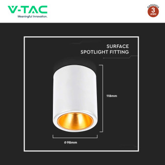 VT-978 Portafaretto in Alluminio per Lampadine GU10 V-Tac