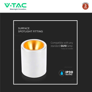 VT-978 Portafaretto in Alluminio per Lampadine GU10 V-Tac