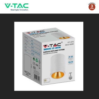 VT-978 Portafaretto in Alluminio per Lampadine GU10 V-Tac