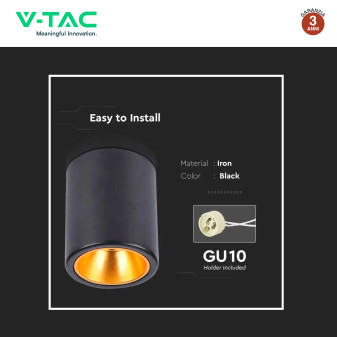 Portafaretto in Alluminio per Lampadine GU10 VT-978 V-Tac