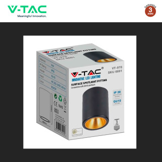 Portafaretto in Alluminio per Lampadine GU10 VT-978 V-Tac