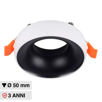 VT-980 Portafaretto Rotondo Bianco per GU10 GU5.3 V-Tac