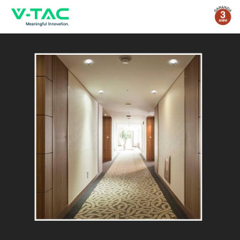 VT-980 Portafaretto Rotondo Bianco per GU10 GU5.3 V-Tac