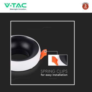 VT-980 Portafaretto Rotondo Bianco per GU10 GU5.3 V-Tac