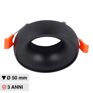 Portafaretto Rotondo Nero per GU10 GU5.3 VT-980 V-Tac