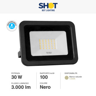 Bot Lighting Shot Faro LED 30W SMD IP65 Colore Nero
