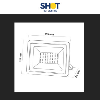 Bot Lighting Shot Faro LED 30W SMD IP65 Colore Nero