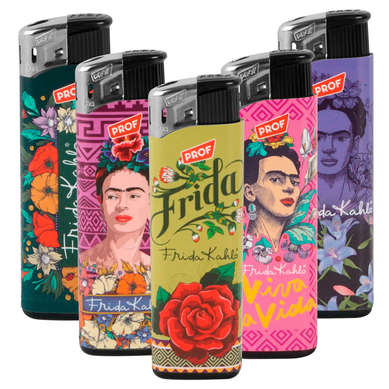 Accendini Maxi Elettronici Prof Fantasia Frida Kahlo Serie da 5