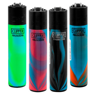 Accendini Large Clipper Blue Nebula Mix Serie da 4