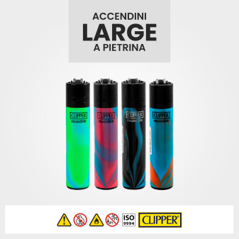 Accendini Large Clipper Blue Nebula Mix Serie da 4