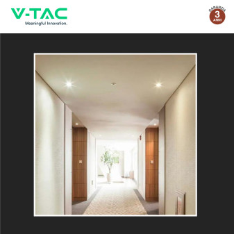 VT-931 Portafaretto Rotondo Bianco Oro per GU10 GU5.3 V-Tac