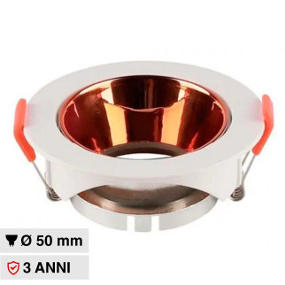 Portafaretto GU10 e GU5.3 (MR16) Bianco/Oro/Rosa V-Tac VT-931