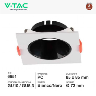 Portafaretto da Incasso per GU10 e GU5.3 V-Tac VT-932