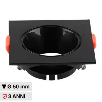 VT-932 Portafaretto Quadrato Nero per GU10 GU5.3 V-Tac