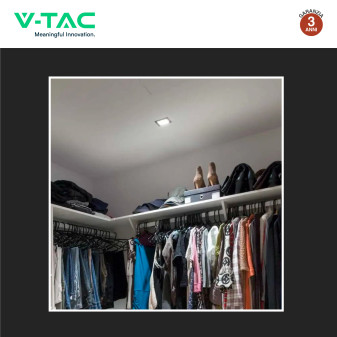 VT-932 Portafaretto Quadrato Nero per GU10 GU5.3 V-Tac