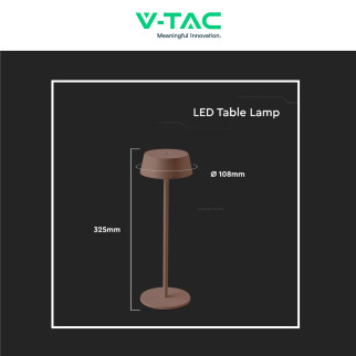 VT-7562 Lampada LED da Tavolo Touch Dimmerabile Corten V-Tac