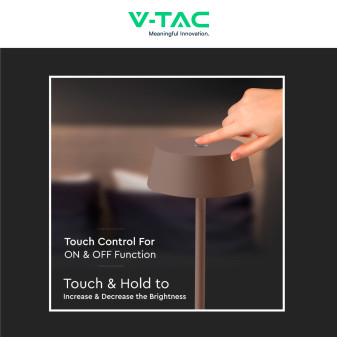 VT-7562 Lampada LED da Tavolo Touch Dimmerabile Corten V-Tac