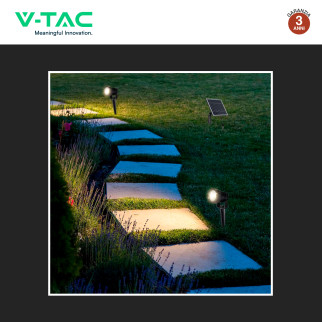 VT-11032 Lampada LED Giardino 3x1,2W IP65 con Pannello V-Tac