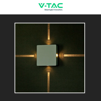 VT-704 Lampada LED da Muro 4W Bianca con 4 LED SMD IP65 V-Tac