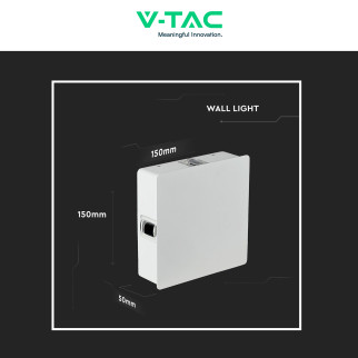 VT-704 Lampada LED da Muro 4W Bianca con 4 LED SMD IP65 V-Tac