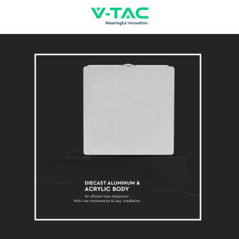 VT-704 Lampada LED da Muro 4W Bianca con 4 LED SMD IP65 V-Tac