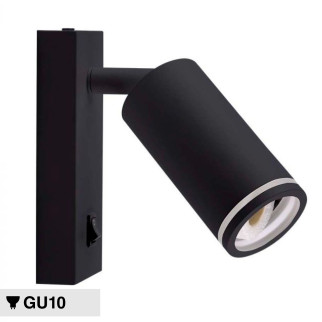 Portafaretto da Muro con Portalampada GU10 Nero V-Tac VT-429