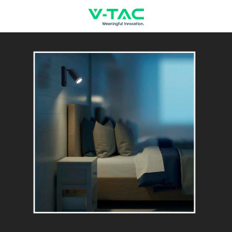 Portafaretto da Muro con Portalampada GU10 Nero V-Tac VT-429