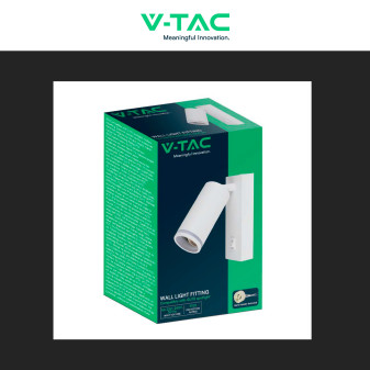 Porta faretto da Muro Portalampada GU10 Bianco V-Tac VT-429