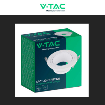 Portafaretto GU10 e GU5.3 (MR16) Bianco Orientabile V-Tac VT-429