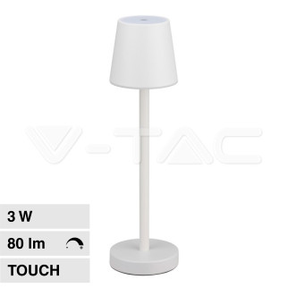 VT-7703 Lampada LED da Tavolo 3W Touch Dimmerabile Bianca V-Tac