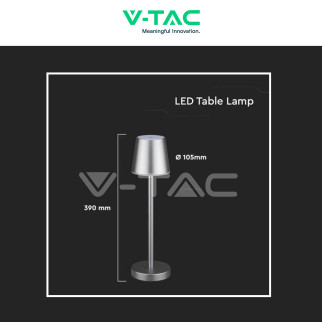 VT-7703 Lampada LED da Tavolo 3W Touch Dimmerabile  V-Tac