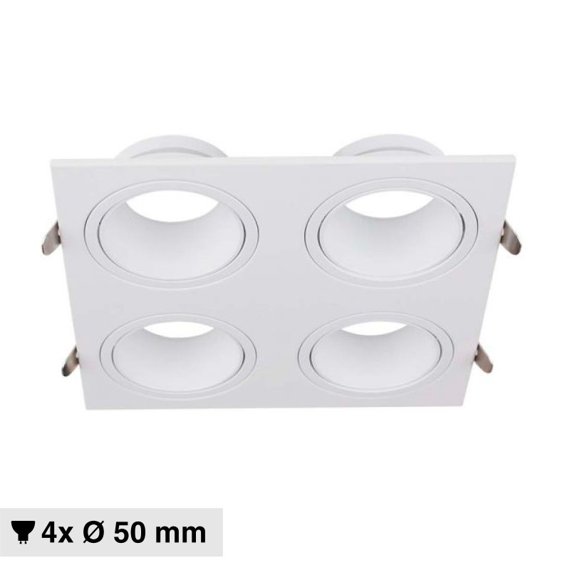 Portafaretto GU10 GU5.3 (MR16) Bianco Orientabile V-Tac VT-442