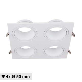 Portafaretto GU10 GU5.3 (MR16) Bianco Orientabile V-Tac VT-442