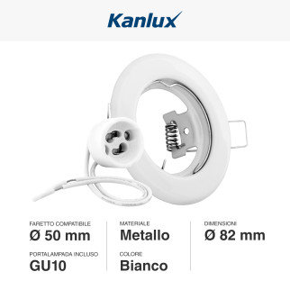 Acquista Kanlux ARGUS II CT-2114-W Portafaretto Rotondo da incasso