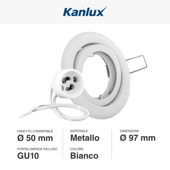 Acquista Kanlux ARGUS II CT-2115-W Portafaretto Rotondo Orientabile