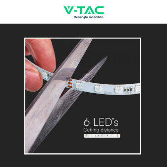 VT-5050 Striscia LED Flessibile Smart RGB con Telecomando 65W V-Tac