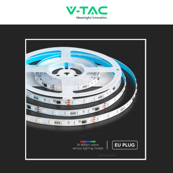 VT-5050 Striscia LED Flessibile Smart RGB con Telecomando 65W V-Tac