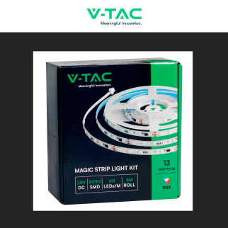 VT-5050 Striscia LED Flessibile Smart RGB con Telecomando 65W V-Tac