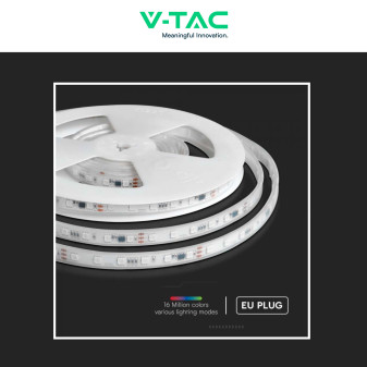 VT-5050-60 Striscia LED Flessibile Smart RGB con Telecomando 65W V-Tac