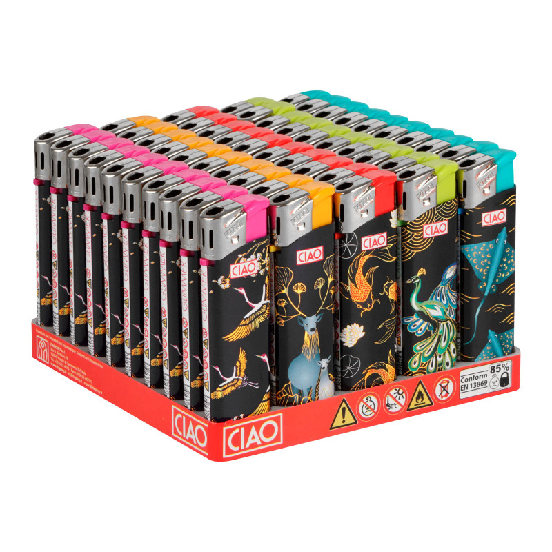 Ciao Glimmer Box da 50 Accendini Elettronici Ricaricabili