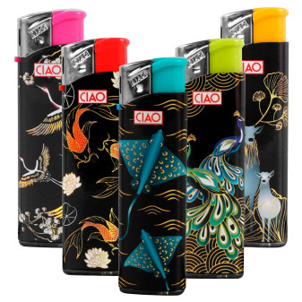 Ciao Glimmer Serie da 5 Accendini Elettronici Ricaricabili