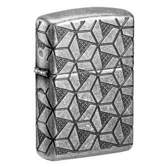 Accendino Zippo mod. 49883 Geometric Pattern Design Antivento Ricaricabile