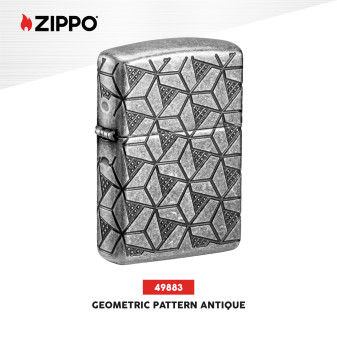 Accendino Zippo mod. 49883 Geometric Pattern Design Antivento Ricaricabile