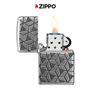 Accendino Zippo mod. 49883 Geometric Pattern Design Antivento Ricaricabile