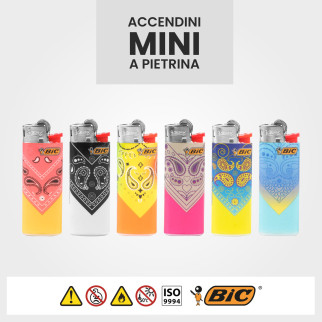 Bic Mini J25 Fantasia Bandana - Serie da 5 Accendini